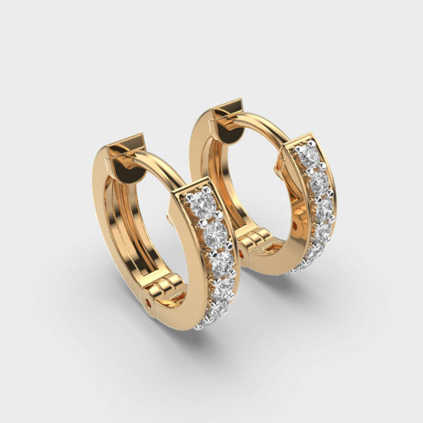 Pure Elegance Diamond Hoops