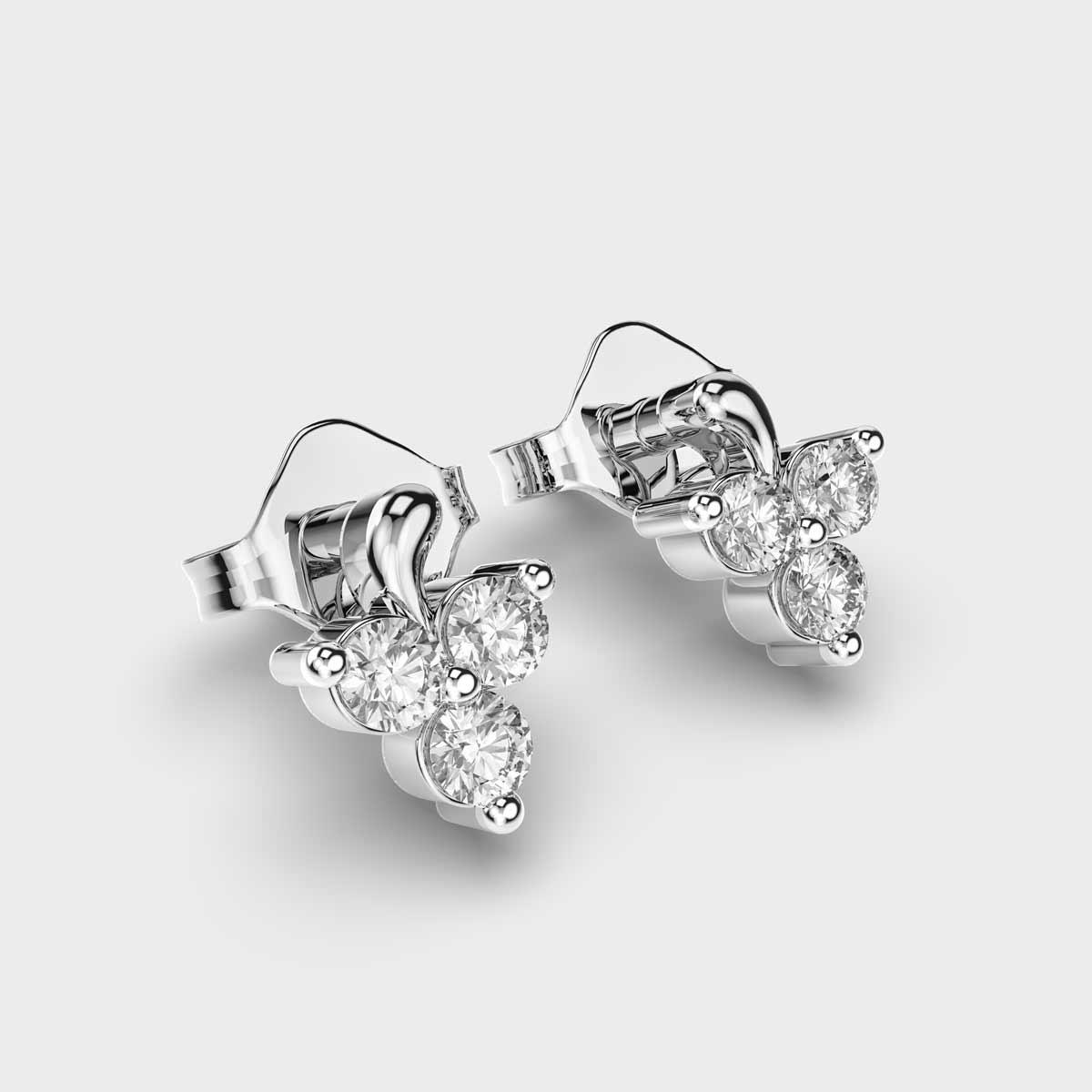 Soulful Spring Diamond Studs Gold Earring