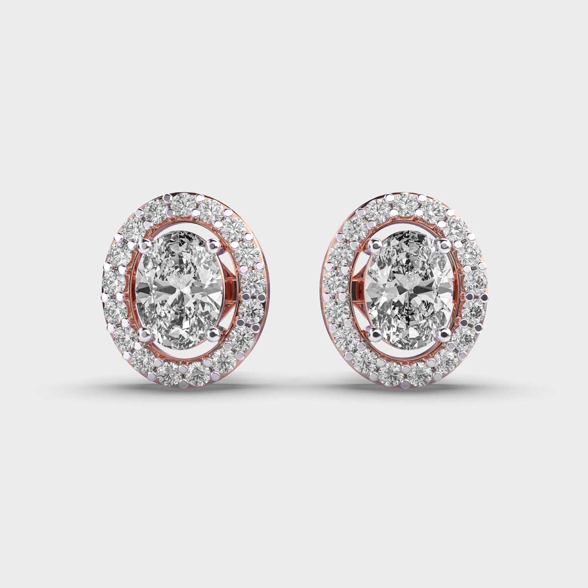 Classic Oval Diamond Studs