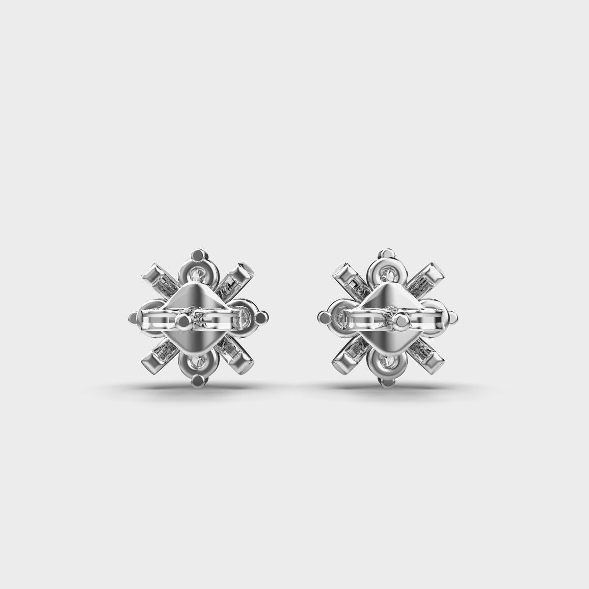 Tic Tac Diamond Studs