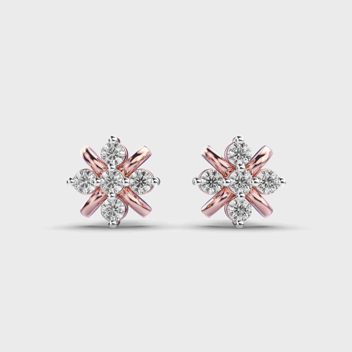 Tic Tac Diamond Studs