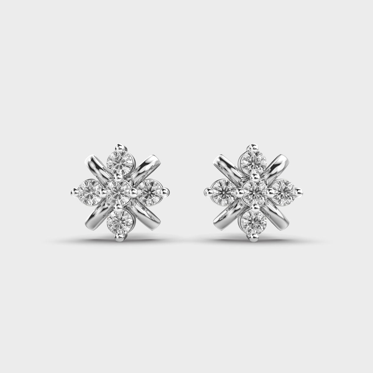 Tic Tac Diamond Studs