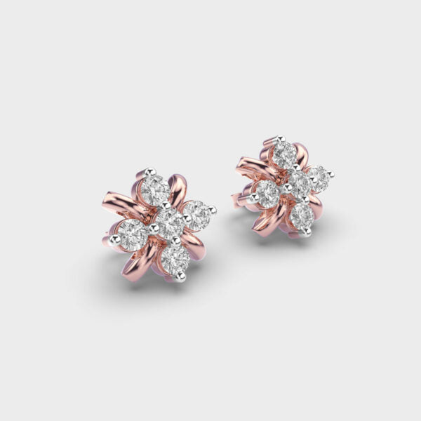 Tic Tac Diamond Studs