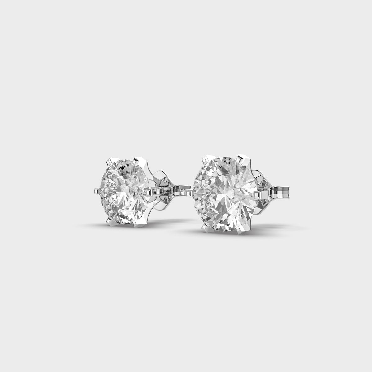 1 Carat Classic Solitaire Studs