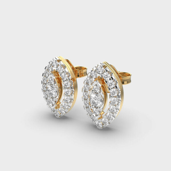 Starry Eyes Diamond Studs Gold Earring