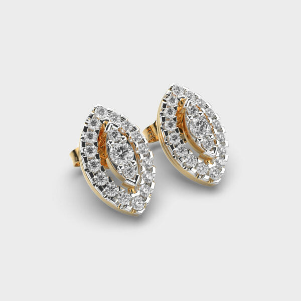 Starry Eyes Diamond Studs Gold Earring