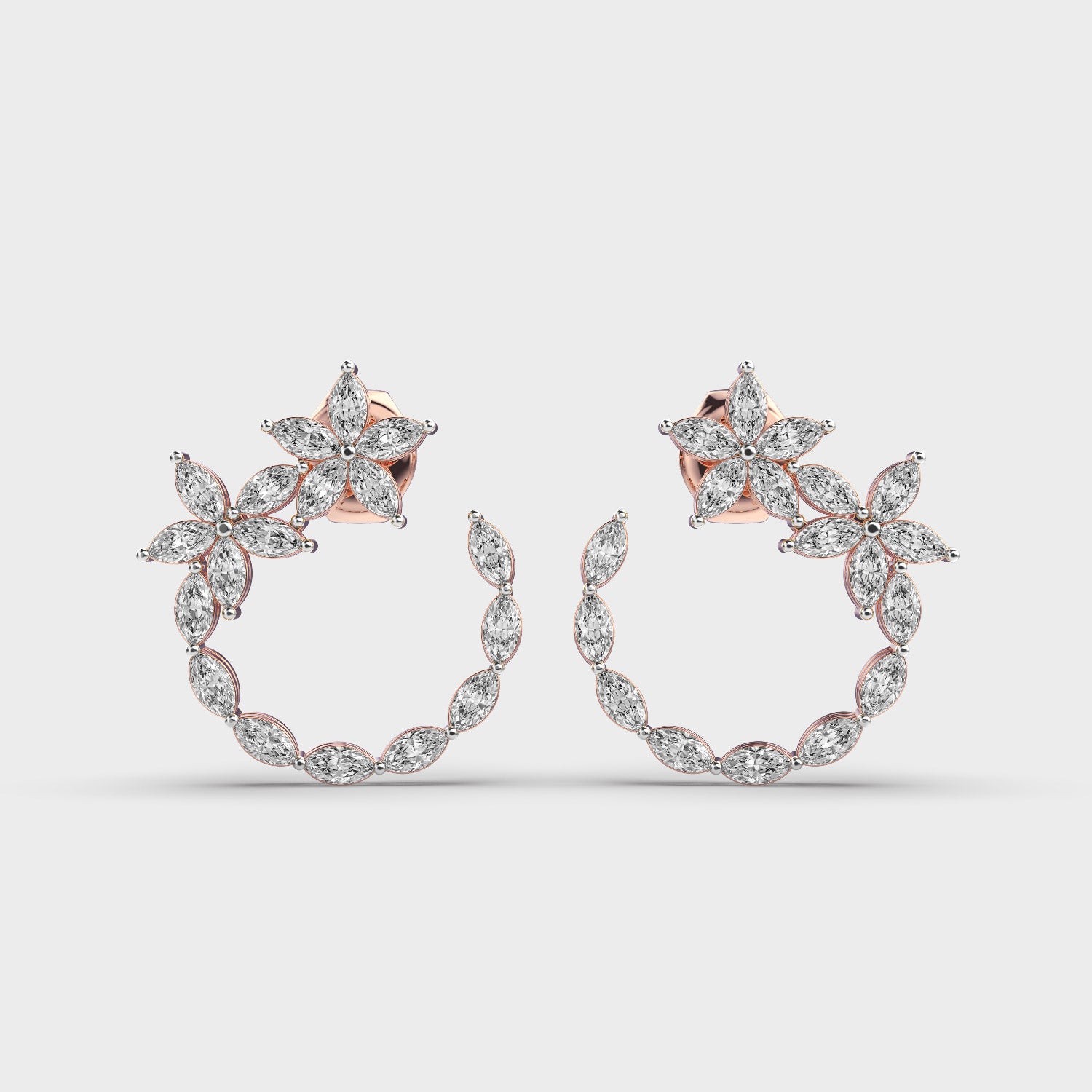 Dainty Blossoms Diamond Earrings