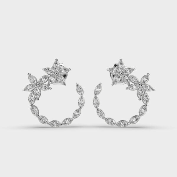 Dainty Blossoms Diamond Earrings