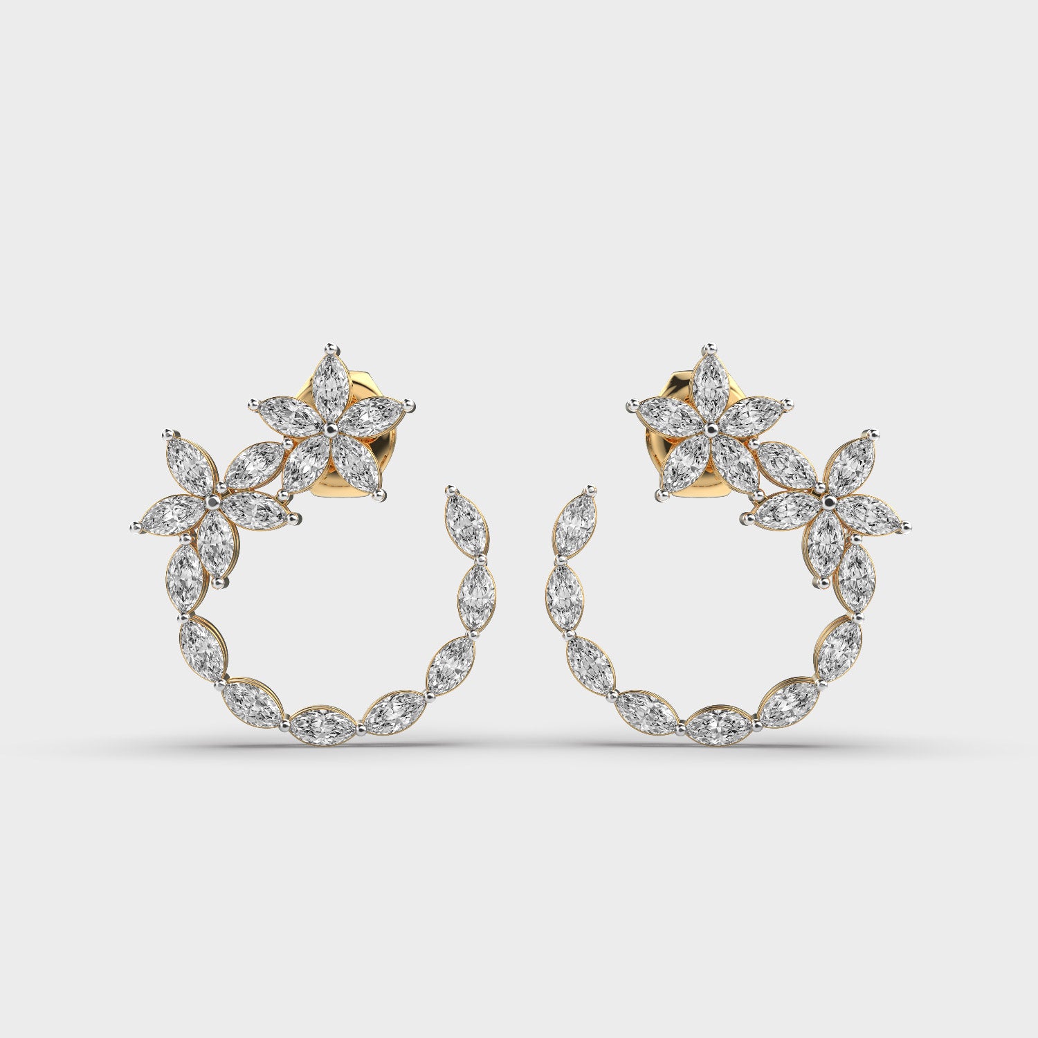 Dainty Blossoms Diamond Earrings