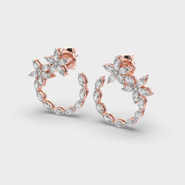 Dainty Blossoms Diamond Earrings