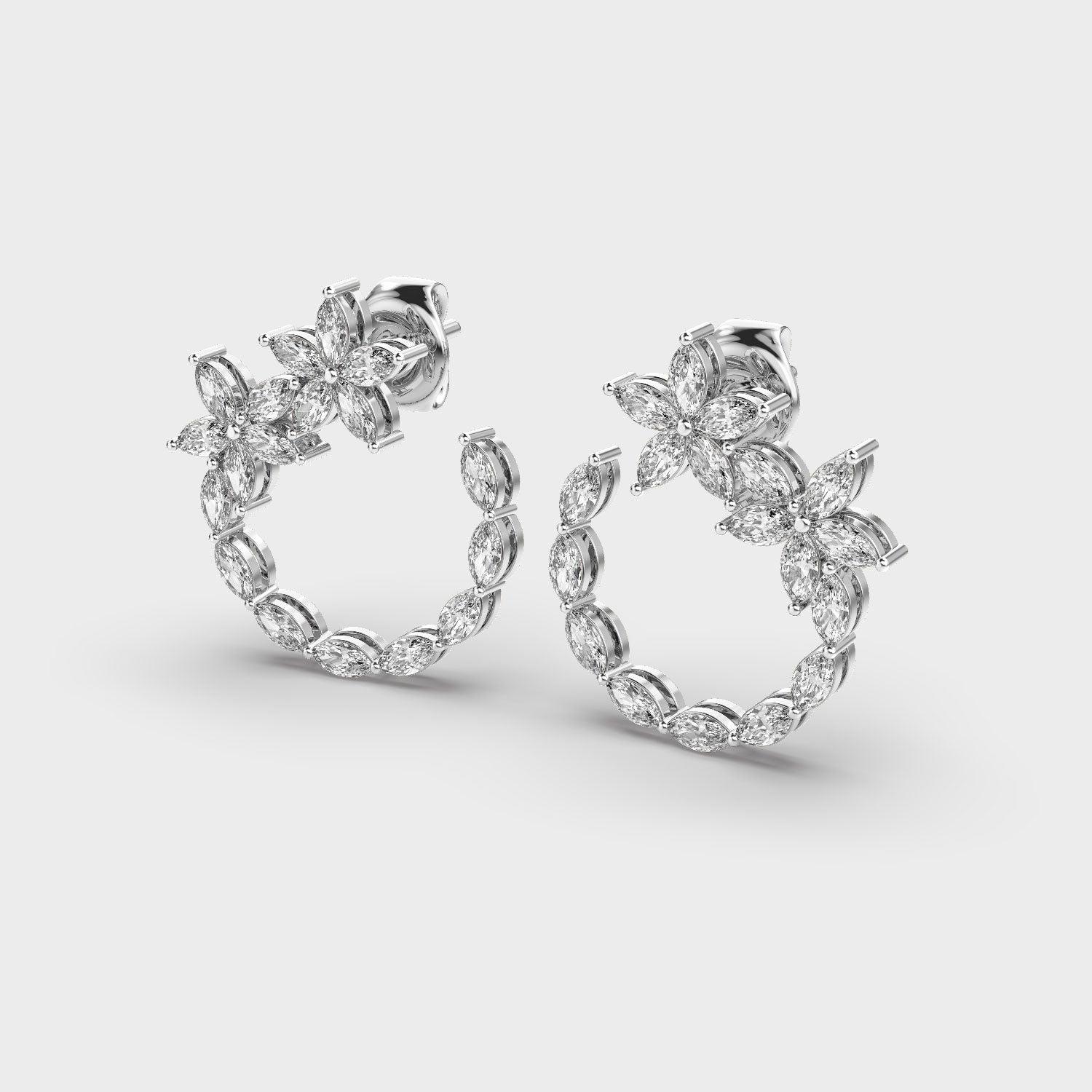 Dainty Blossoms Diamond Earrings