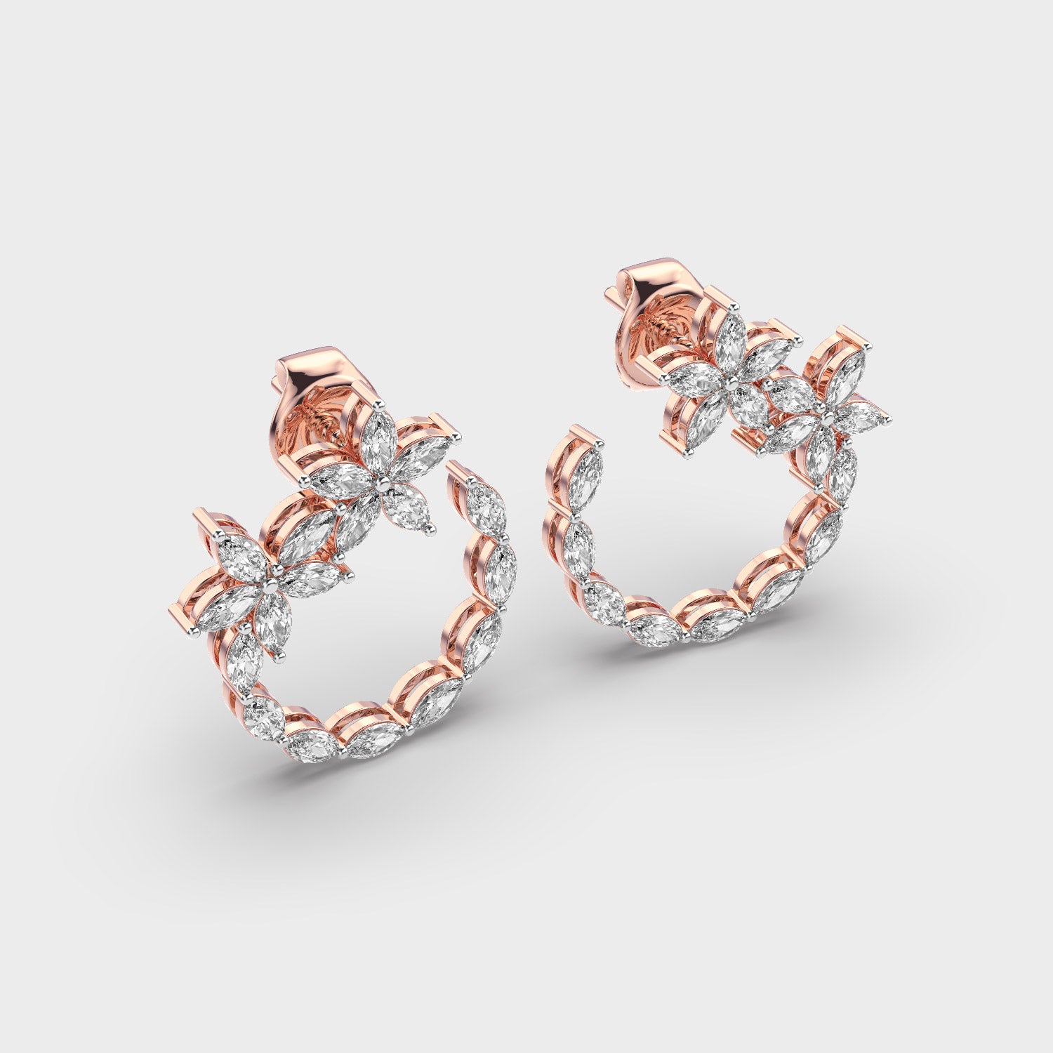 Dainty Blossoms Diamond Earrings