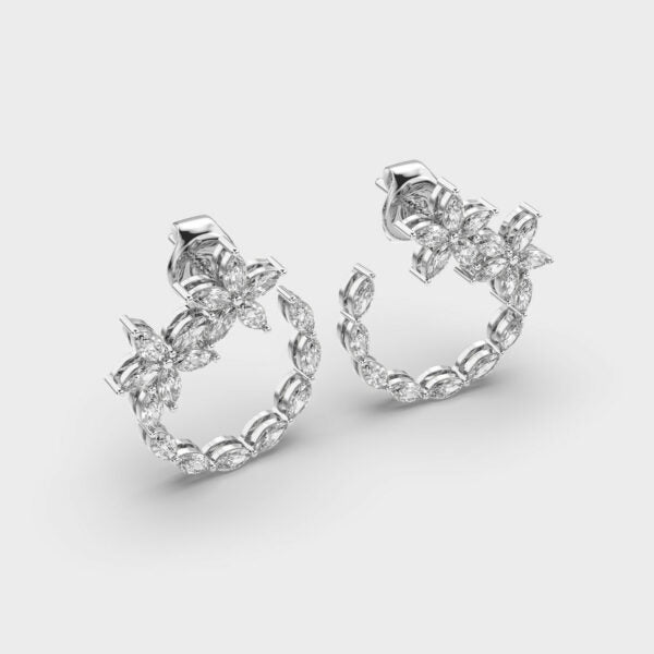 Dainty Blossoms Diamond Earrings