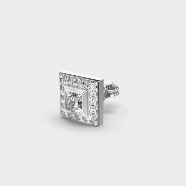 Classic Square Men’s Diamond Studs