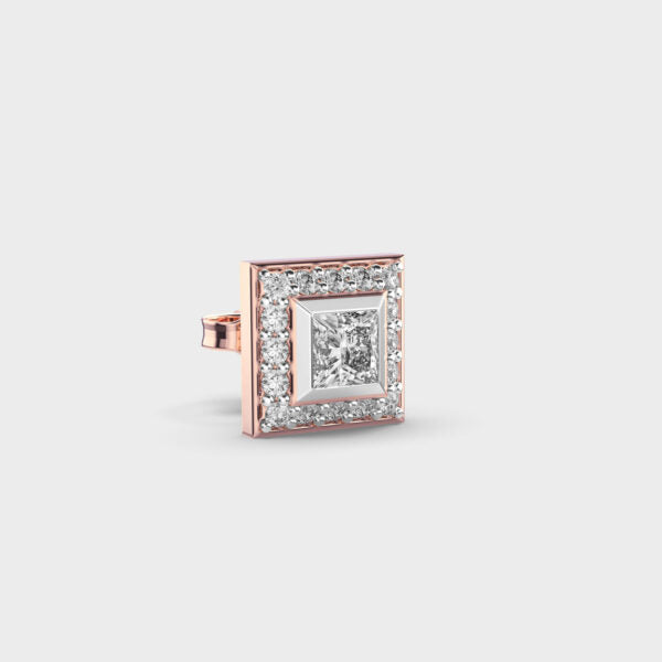 Classic Square Men’s Diamond Studs