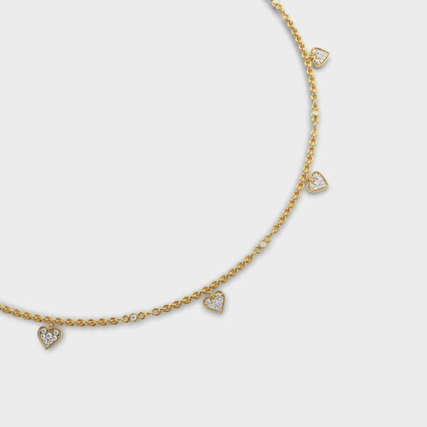 Dainty Hearts Diamond Necklace