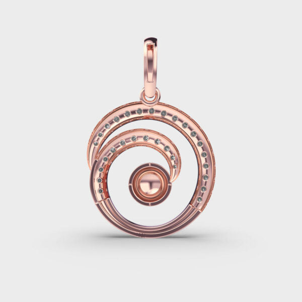 Spiral Charisma Diamond Gold Pendant (Without Chain)