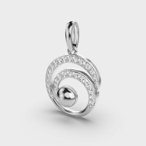 Spiral Charisma Diamond Gold Pendant (Without Chain)