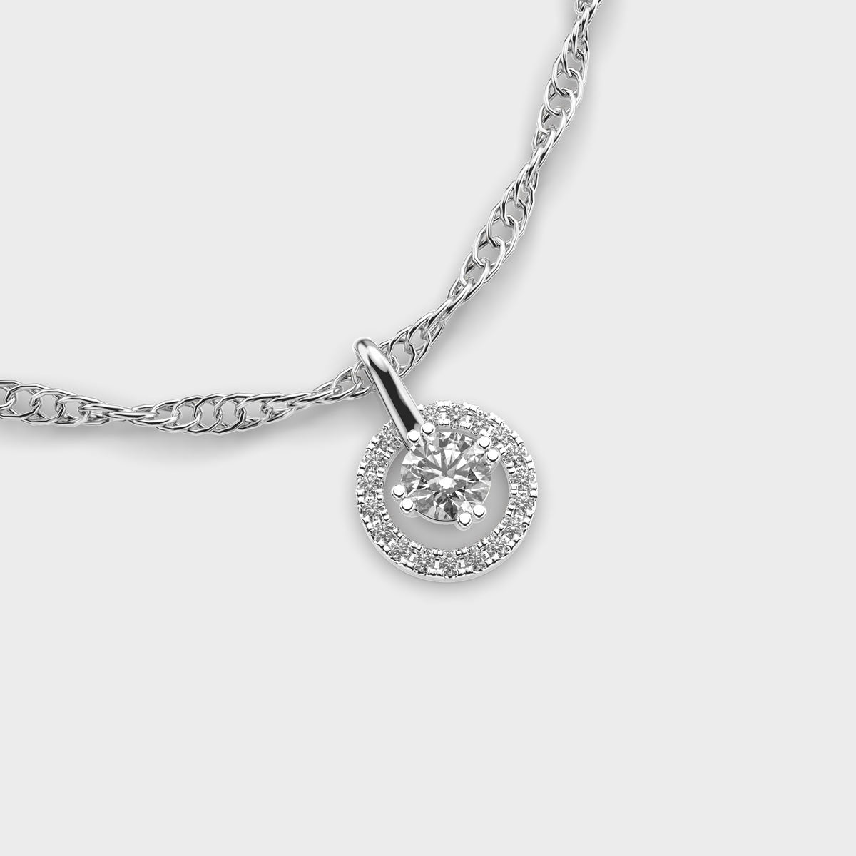 Moonshine Diamond White Gold Pendant