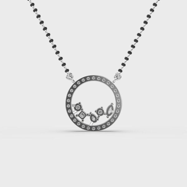 Circled Together Diamond Pendant (With Chain)