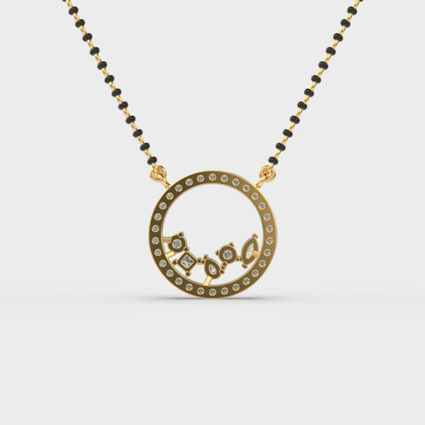 Circled Together Diamond Pendant (With Chain)