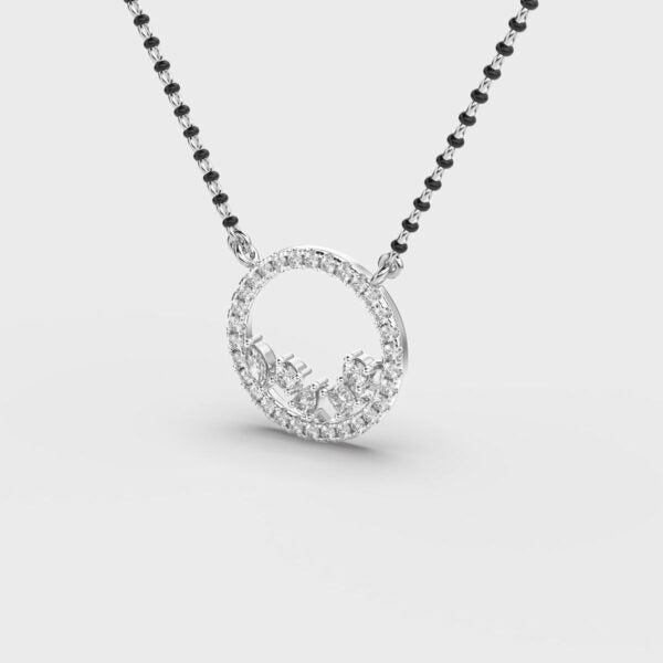 Circled Together Diamond Pendant (With Chain)