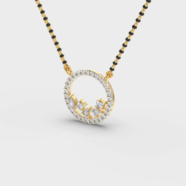 Circled Together Diamond Pendant (With Chain)