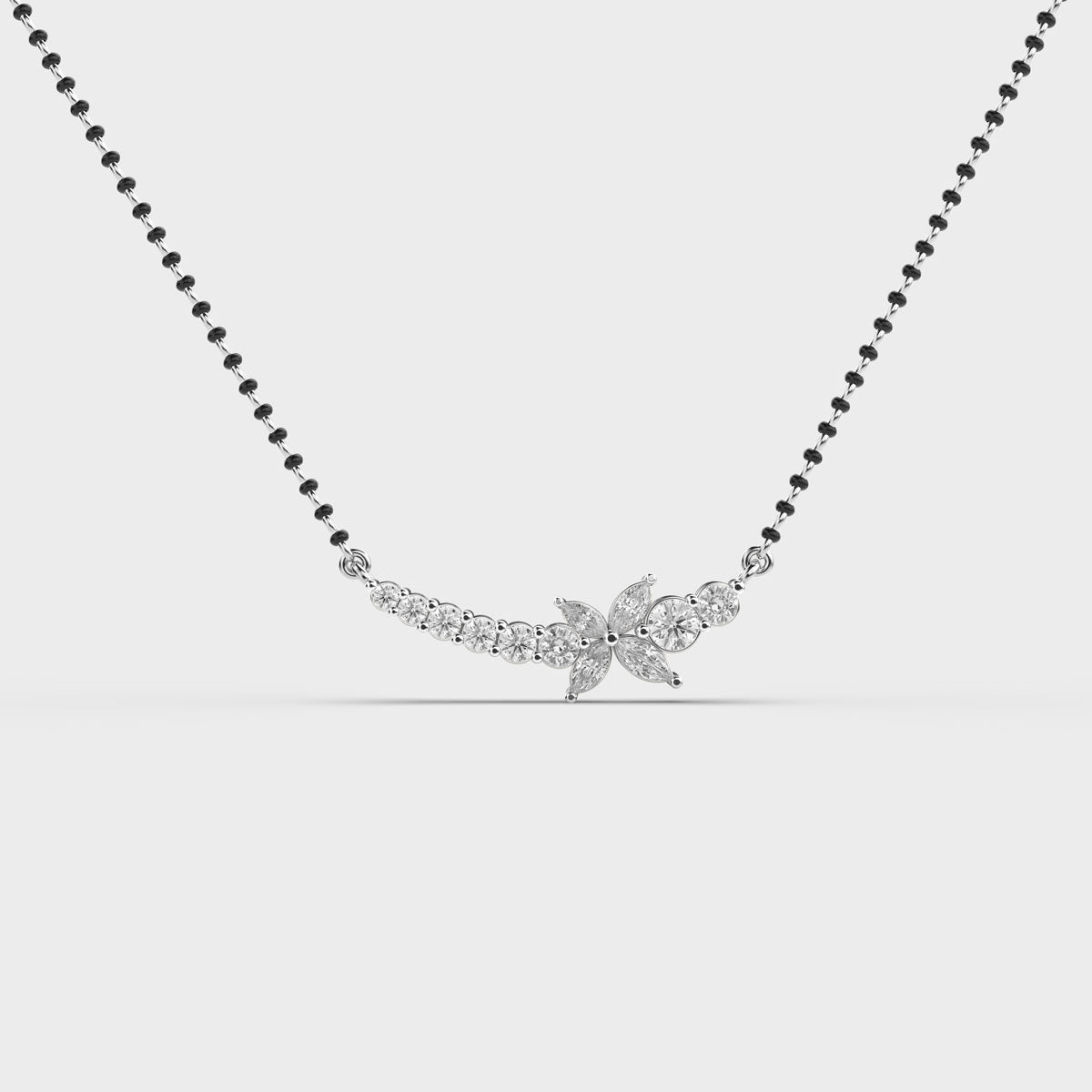 Charming Bloom Diamond Pendant (With Chain)