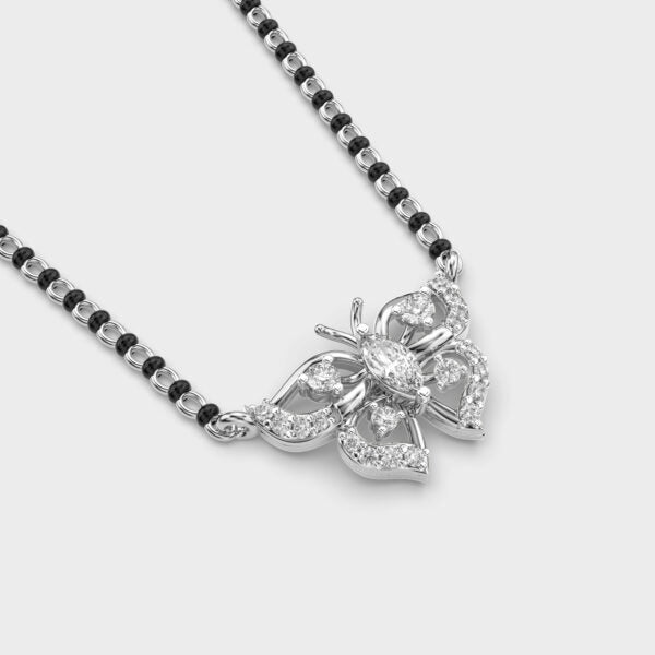 Charming Butterfly Diamond Mangalsutra (With Chain)