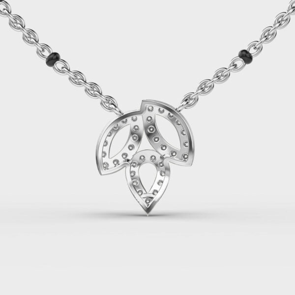 Leafy Triplet Diamond Necklace (With Chain)