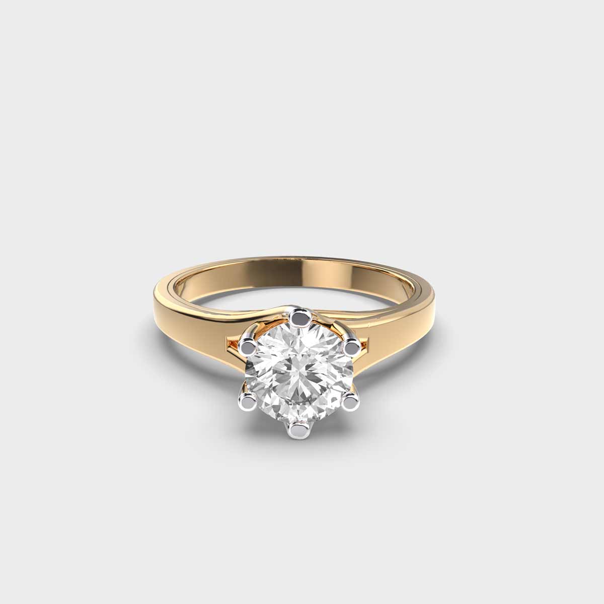 50 Cent Solitaire Ever Charming Gold Ring