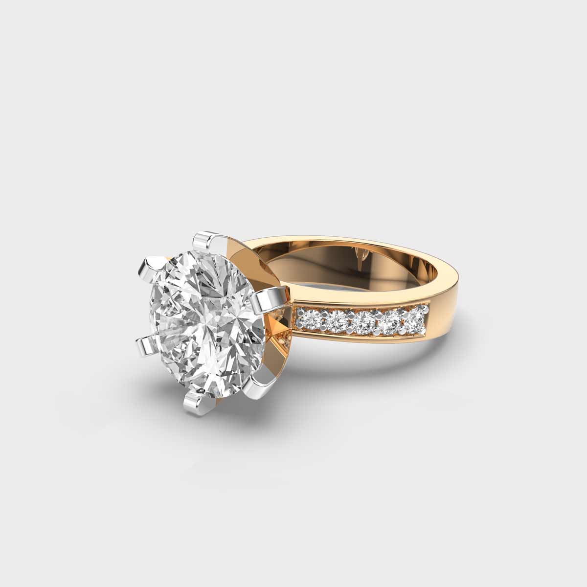 4 Carat Solitaire Gold Ring