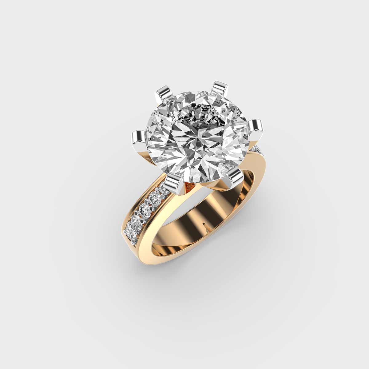 4 Carat Solitaire Gold Ring