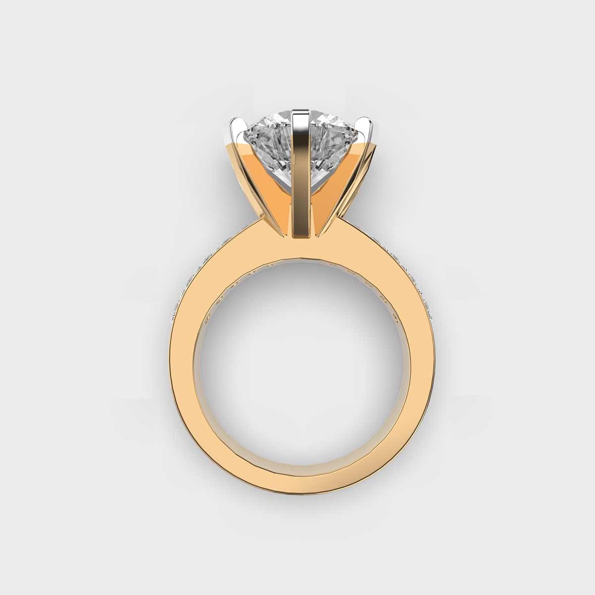 4 Carat Solitaire Gold Ring