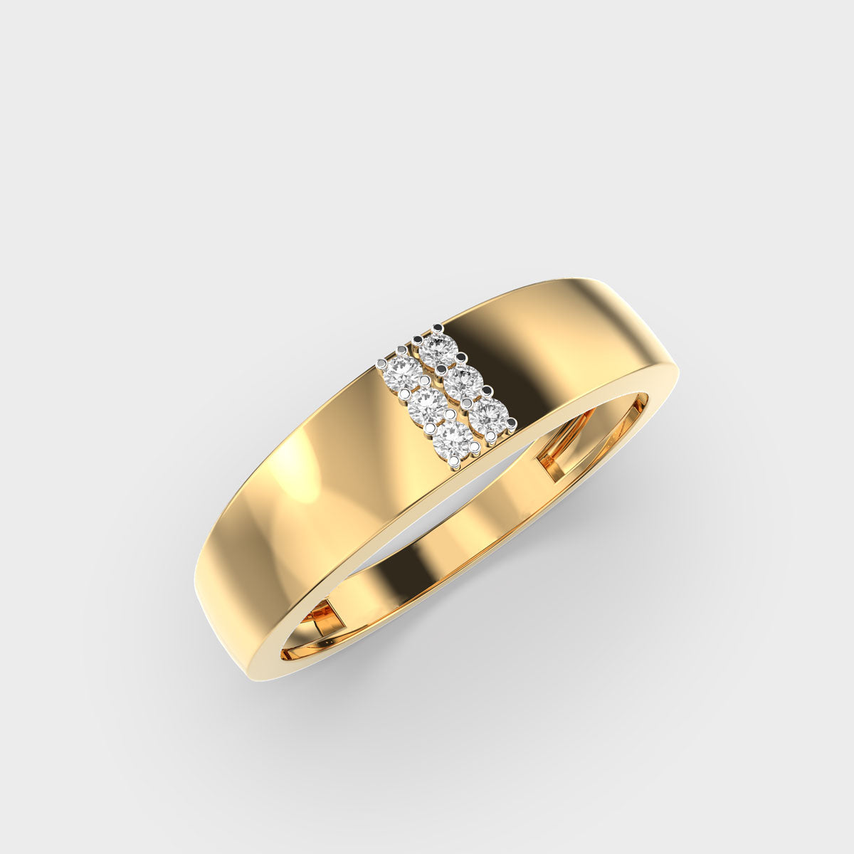 Dual Line Men’s Gold Ring