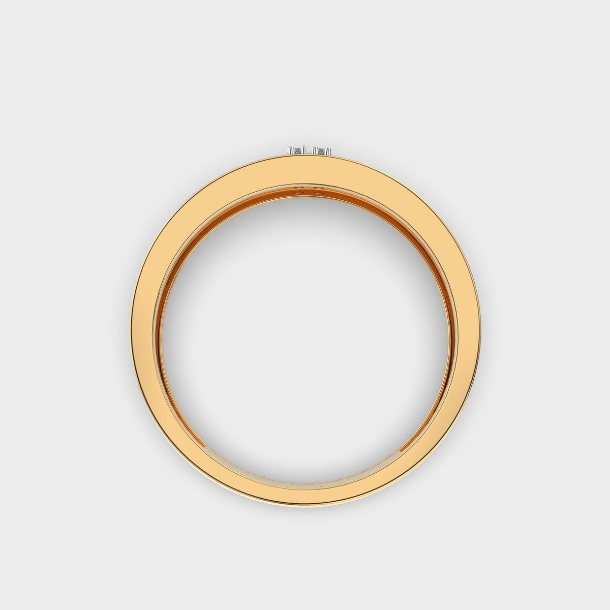 Dual Line Men’s Gold Ring