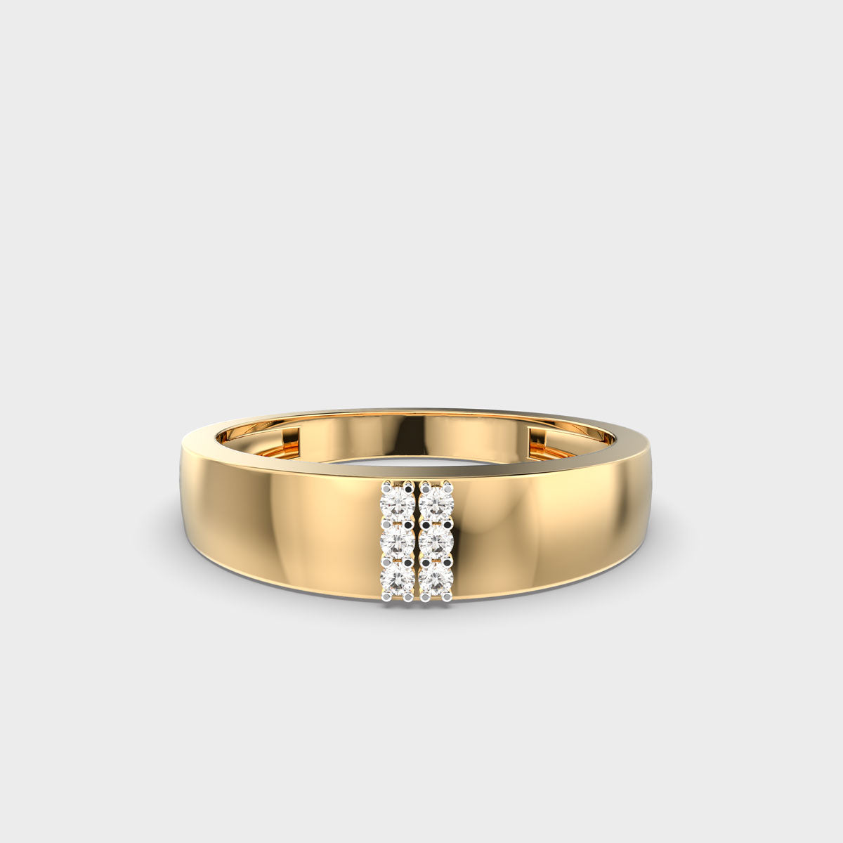 Dual Line Men’s Gold Ring