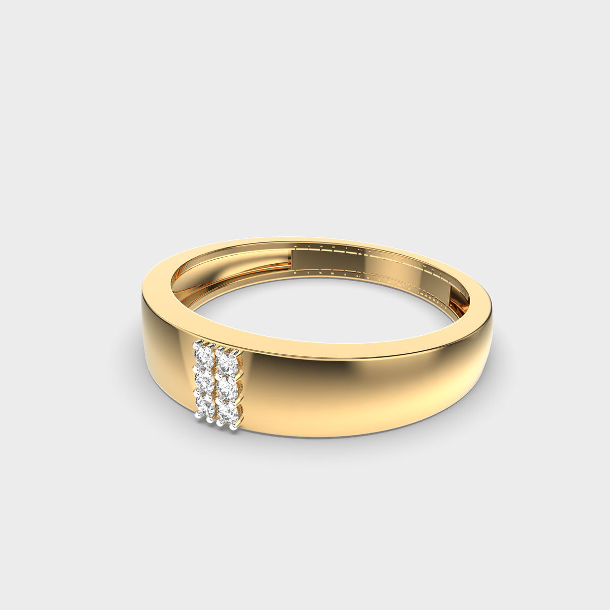 Dual Line Men’s Gold Ring